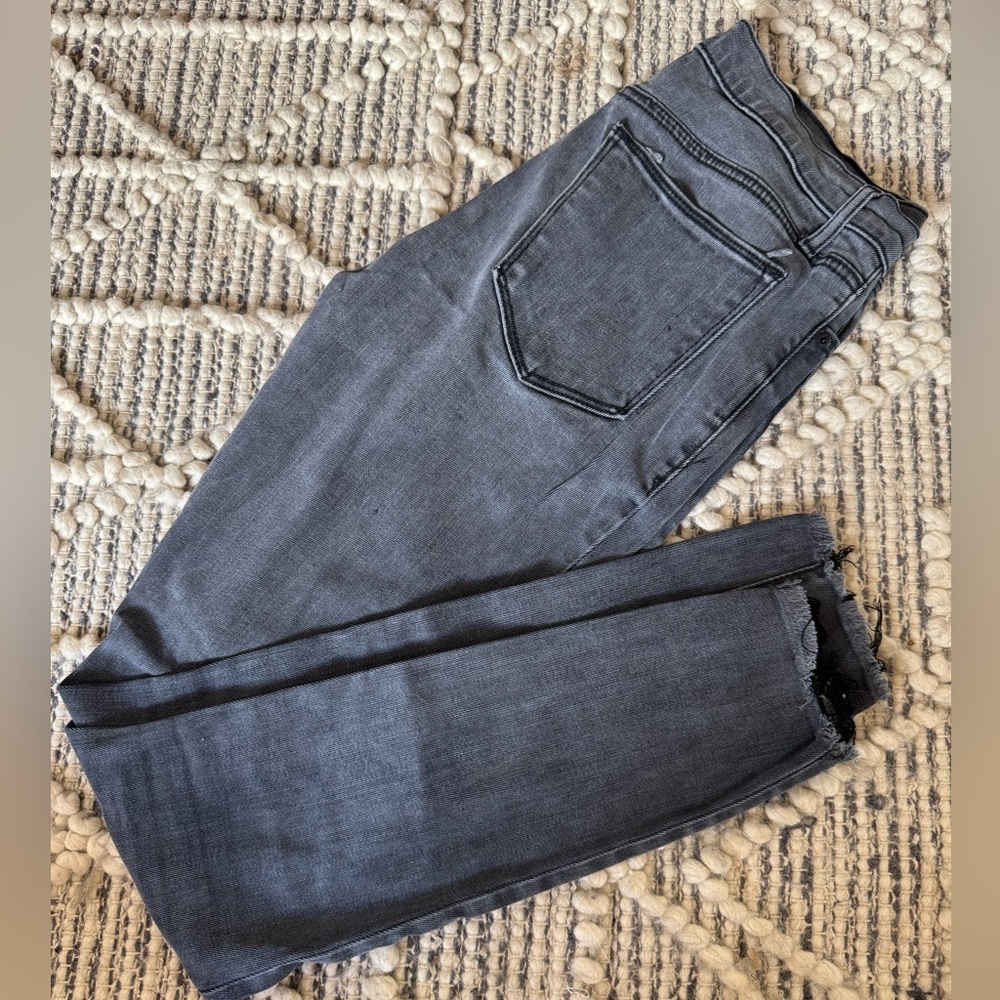GAP Denim True Skinny Distressed Black Jeans